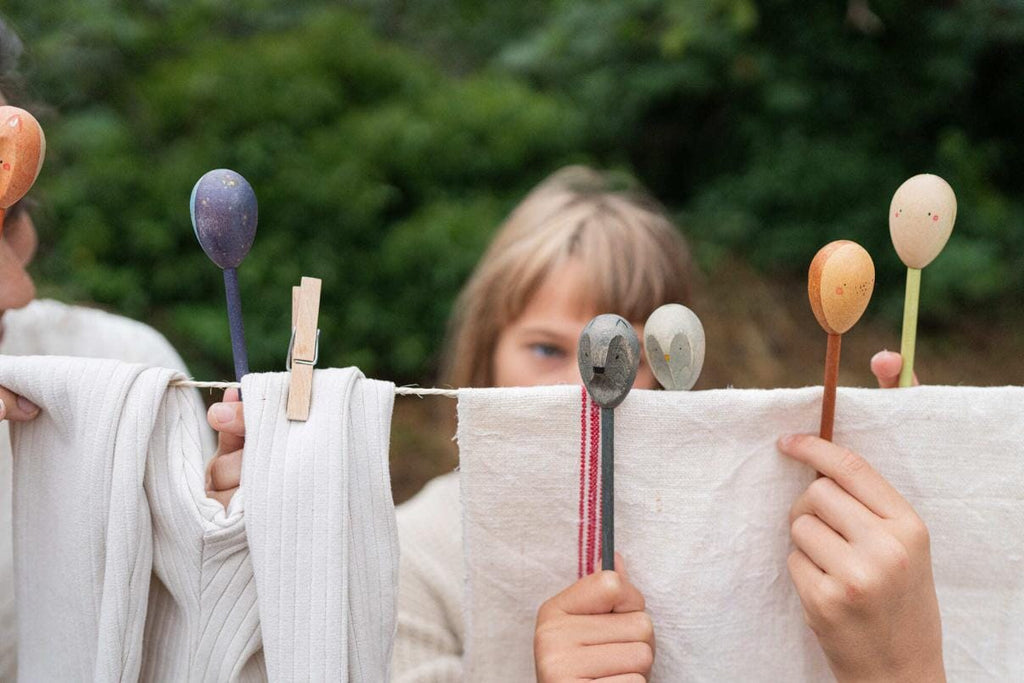 Twin-souls puppets - Houten poppetjes