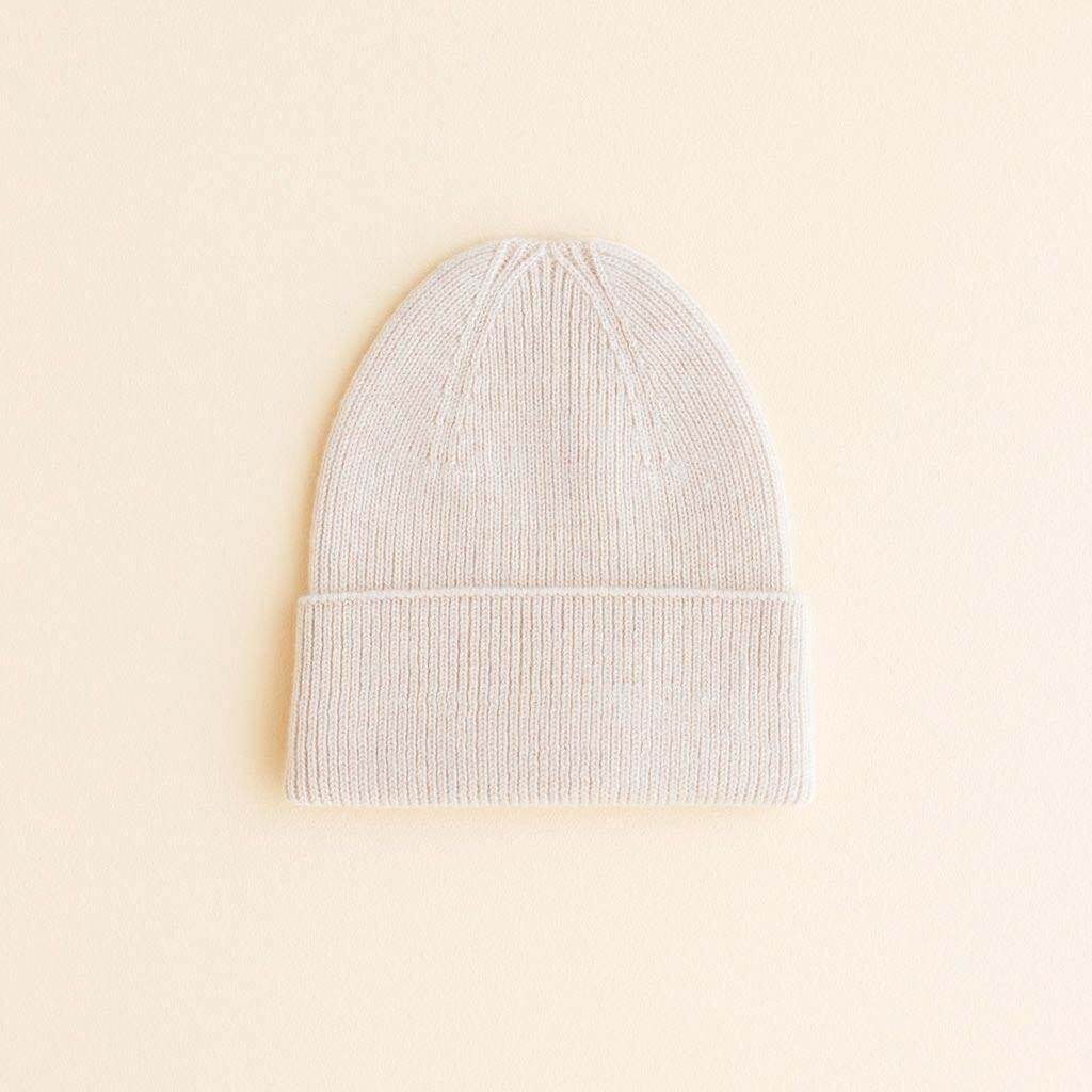 Beanie Fonzie Newborn - Creme - Hvid