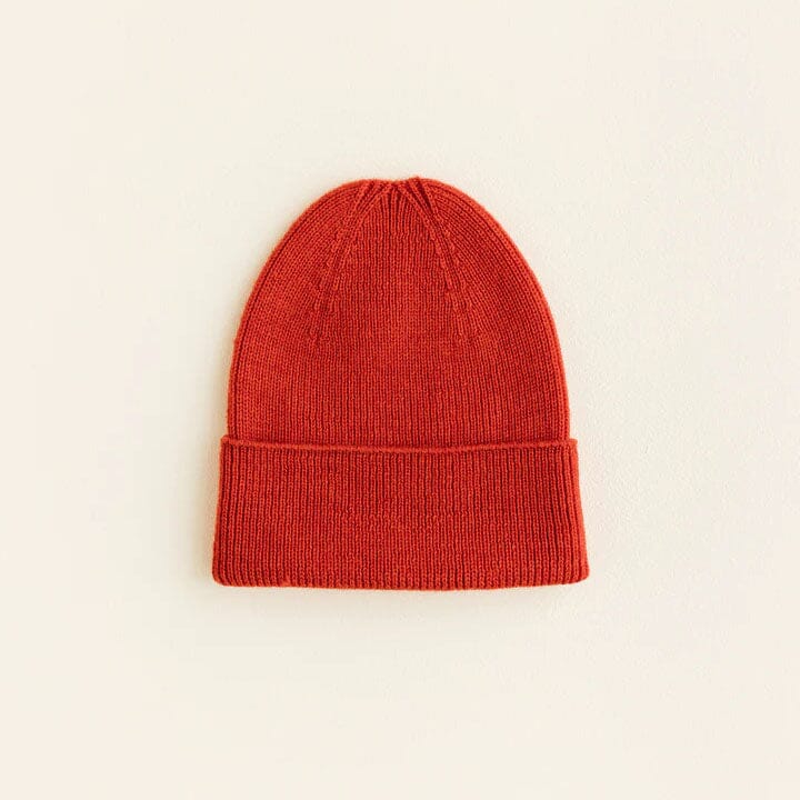 Beanie Fonzie Newborn - Red - Hvid