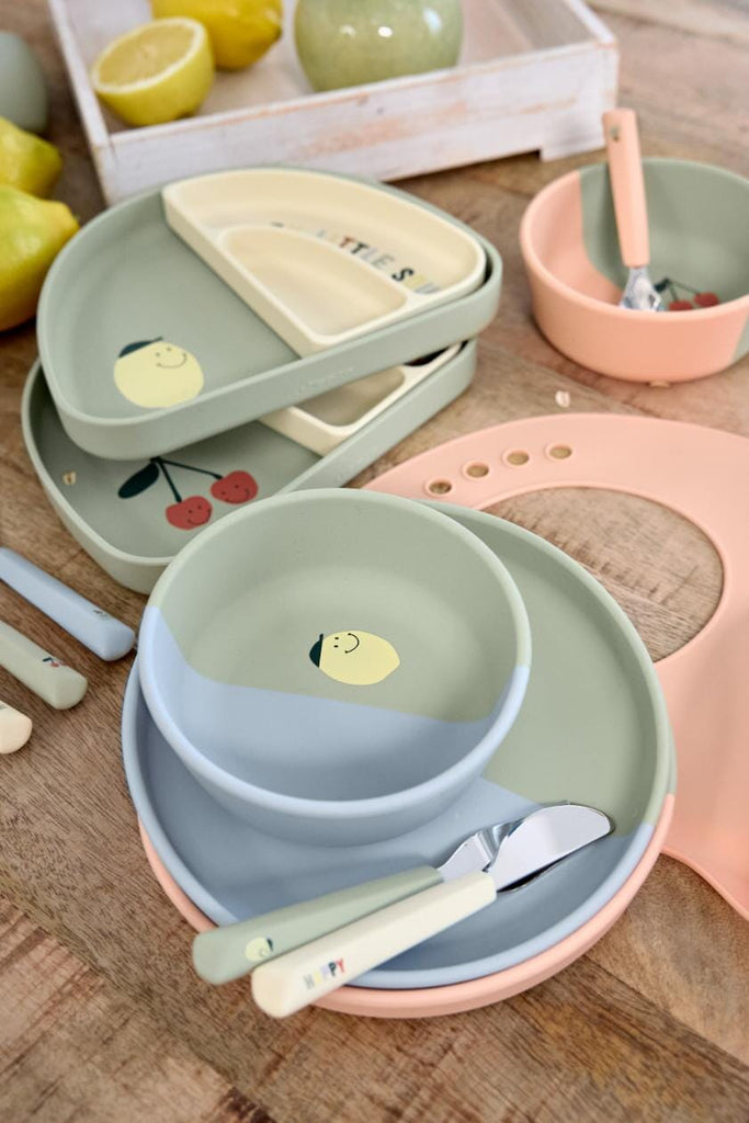 Bestekset met siliconen handvat - Happy Fruits Cherry