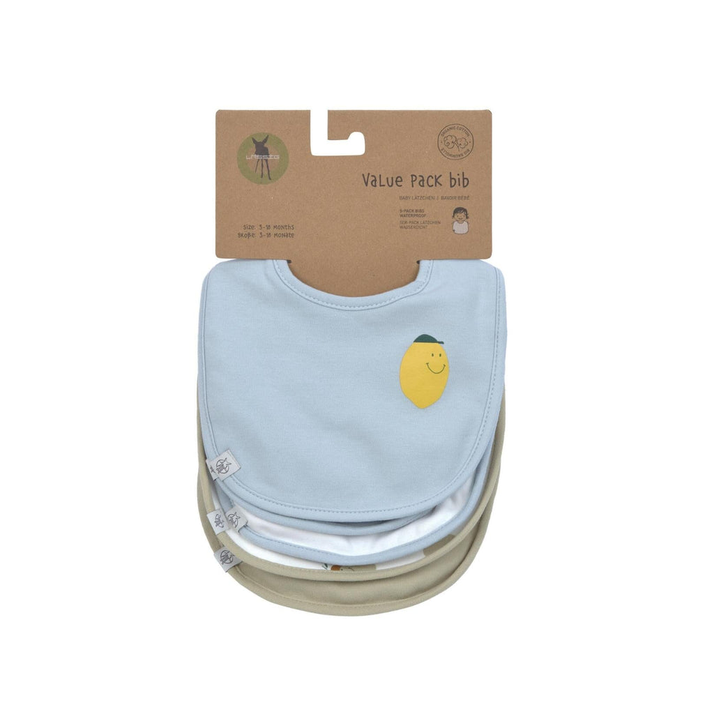 Set van 5 slabbetjes - Happy Fruits Lemon