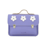 Lederen kleutertas - Flowers Lila