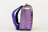 Lederen schooltas met gespen - Leo Purple