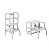 Lernturm Step'n sit aus Holz - Gray mit Silber - Ette Tete
