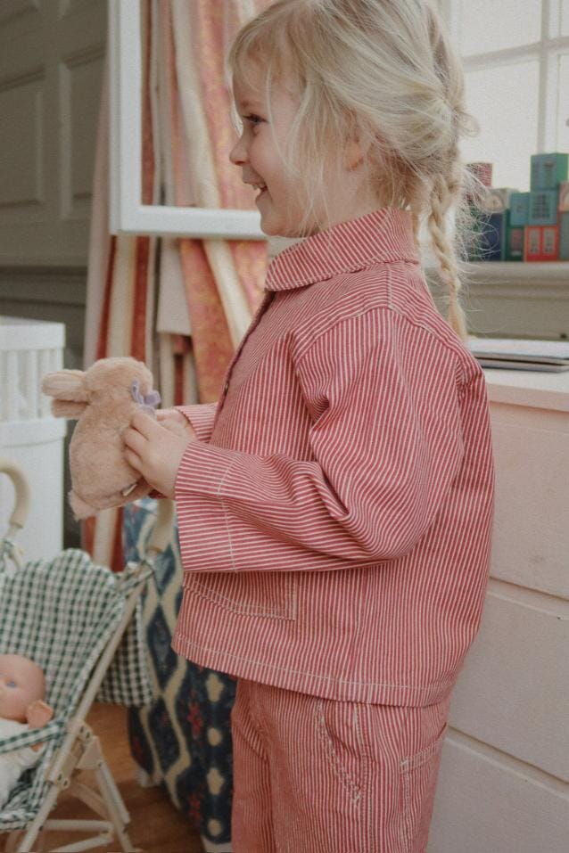 Luc broek - Milk rouge stripe