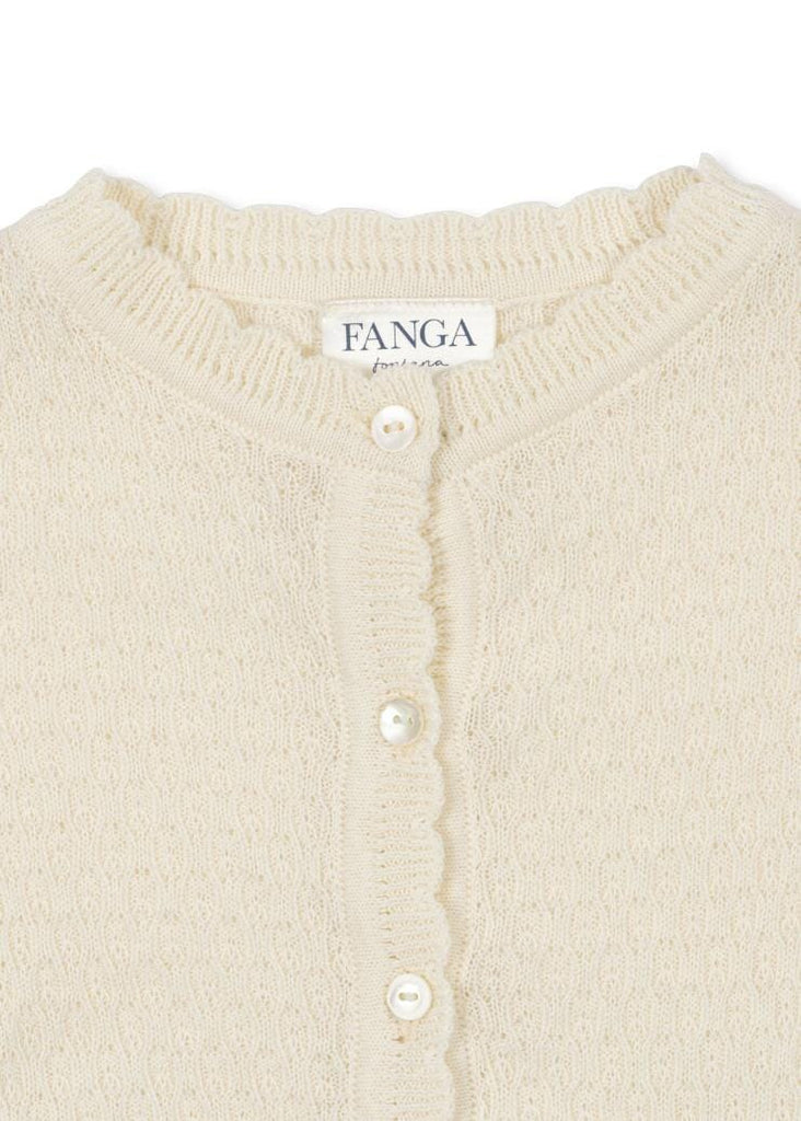 Cardigan Venti Pointelle - Antique White