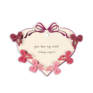 Haarspeldjes Bow 6-pack - Pink mix