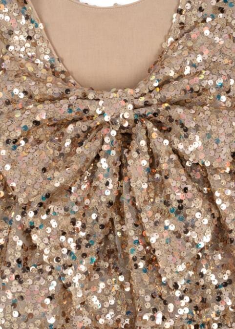 Lila jurk - Gold glitter