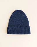 adult beanie fonzie - blue - hvid