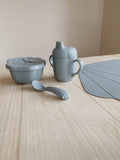 Geschirrset aus Silikon Clam - Light blue - Konges Slojd