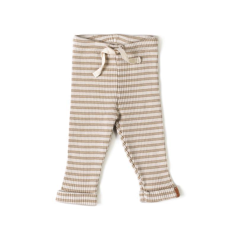 Nixnut - Rib legging - Biscuit stripe
