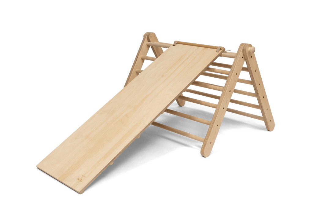 Wooden pikler 2 elements - triangle climbing frame with ramp - Sipitri - Ette Tete