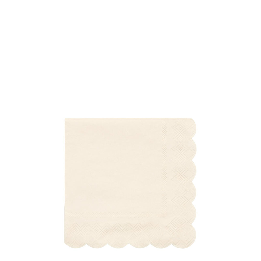 Servetten - cream simply eco S - Meri Meri