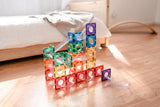 92 Teile - Regenbogen - Kugelbahn-Paket - CONNETIX