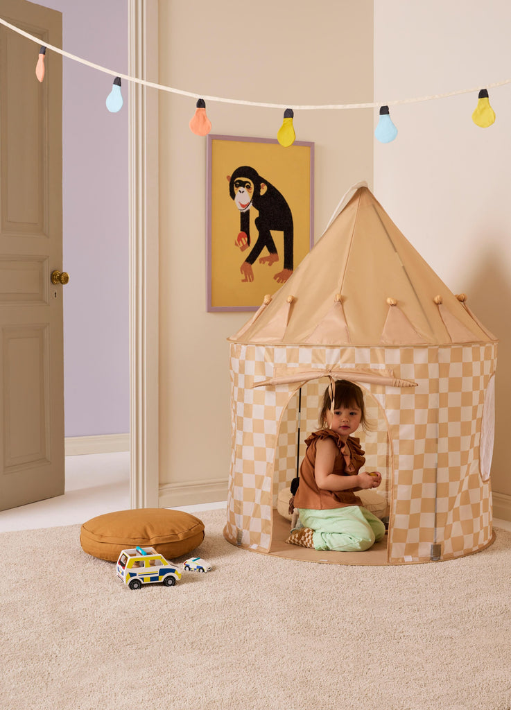 Spielzelt - Check Yellow - Kid's Concept 
