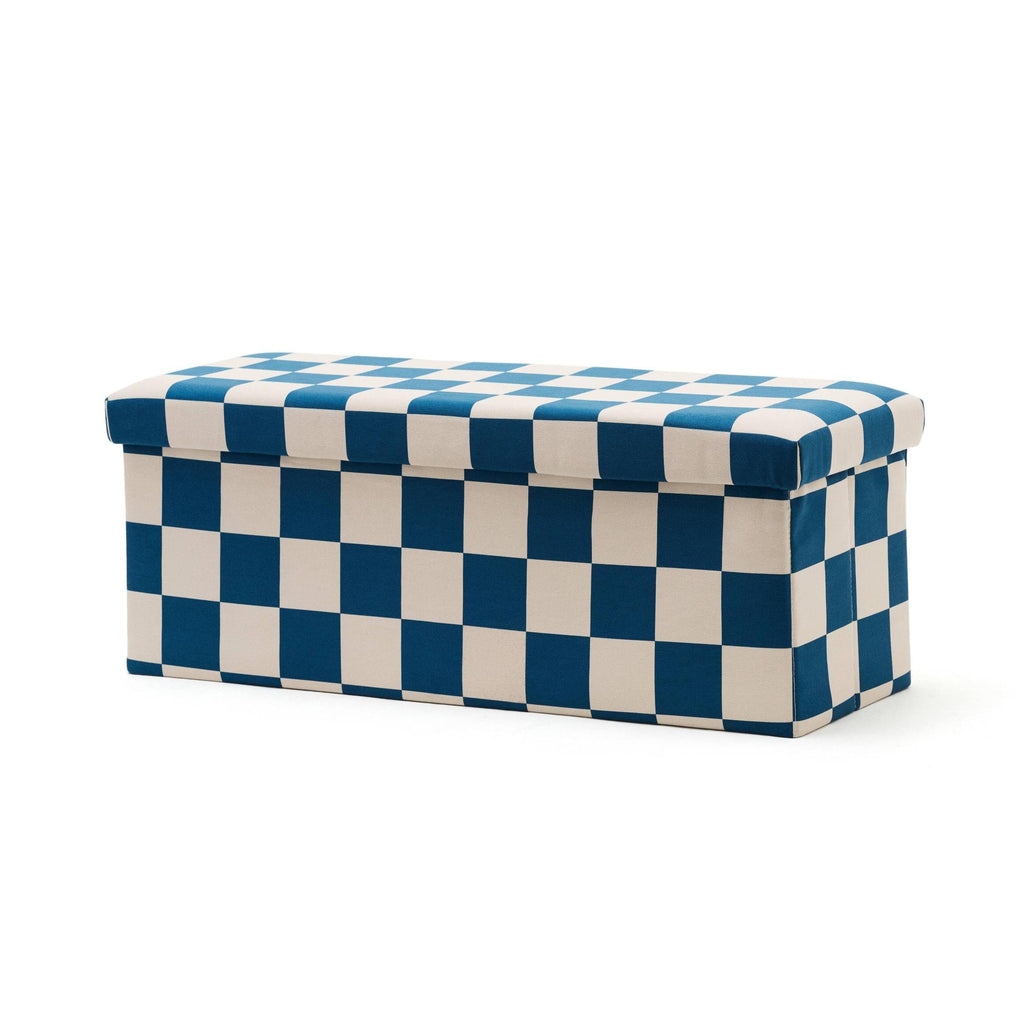 Pouf 80cm - Check teal - Kid's Concept 