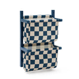 Wall-mounted storage rack - Check Teal - Kid's Concept
