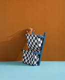 Wall-mounted storage rack - Check Teal - Kid's Concept