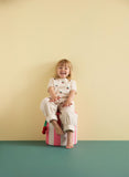 Cylinder pouffe with storage space - Pink - Kid's Concept 