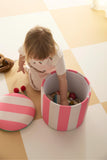 Cylinder pouffe with storage space - Pink - Kid's Concept 