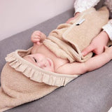 Badcape badstof ruffle - Sand - Meyco