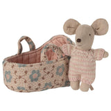 Babymuis in draagmand - Rose