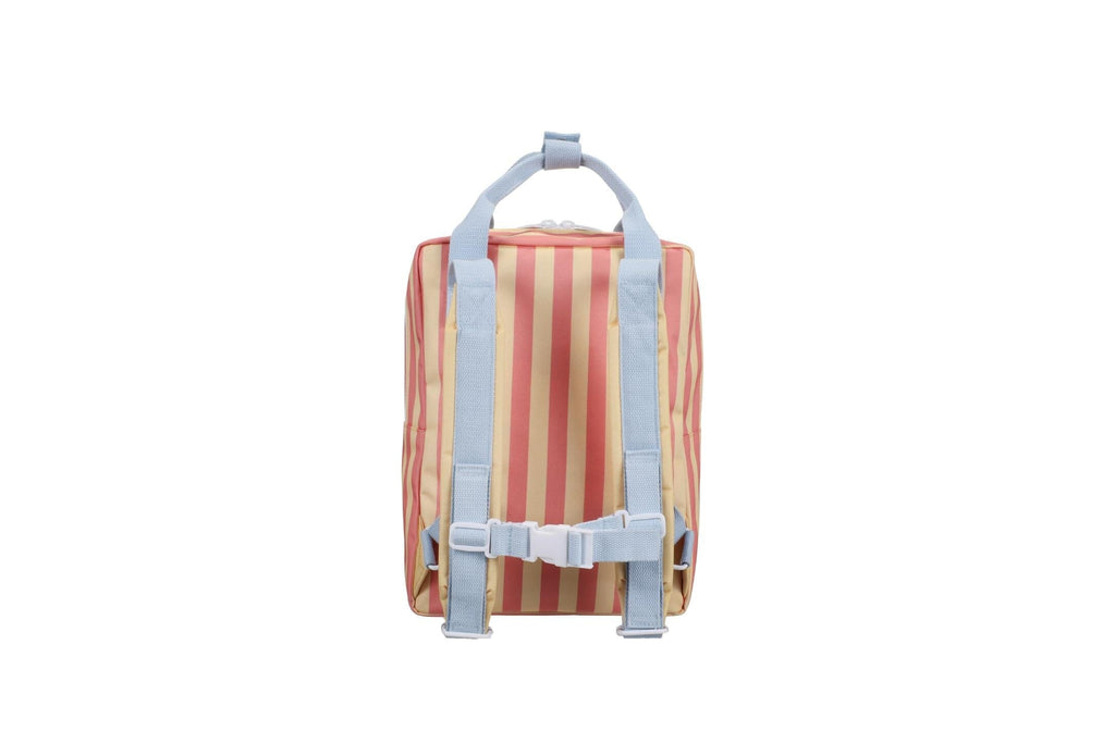 Rugzak medium - Wonders Envelope Stripes Coral Pink + Sandy yellow