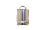 Rugzak medium - Wonders Envelope Stripes Blue whale + Sandy yellow