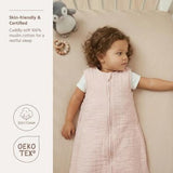 Slaapzak ongevoerd pre-washed hydrofiel - Soft Pink - Meyco