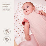 Slaapzak ongevoerd pre-washed hydrofiel - Soft Pink - Meyco