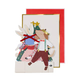 Wenskaart - Christmas animal friends - Meri Meri