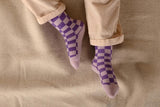 Sokken - Checkered Purple
