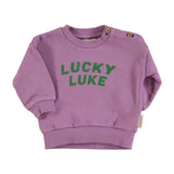 Sweater - Mauve met "Lucky Luke"-print