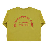 T-shirt met lange mouwen - Olijfgroen met appelprint