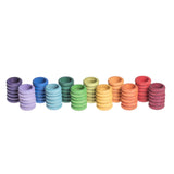 72 wooden rings - 12 colors - Grapat