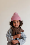 Beanie Fonzie Kids - Cotton candy - Hvid