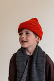 beanie fonzie - red - hvid
