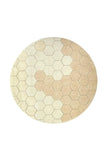 Wasbaar rond tapijt Honeycomb - Golden
