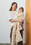 Chequerboard blanket - Toast + Milk