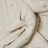 Quilted dekentje - Handgeborduurd met klavertjes