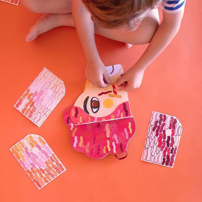 Masker met stickers Be Wild! Leeuw - Londji