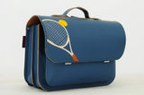 Lederen schooltas met magneetsluiting - Tennis Petrol