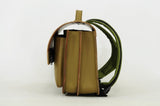 Lederen schooltas met magneetsluiting - Dino Moss
