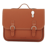 Leather satchel with buckles - Chestnut - Own Stuff