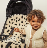 Sheepskin Snuggler - Leopard peanut