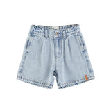 Jongensshort - Washed blue denim