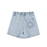 Jongensshort - Washed blue denim