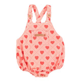 Romper - Roze met rode hartjes