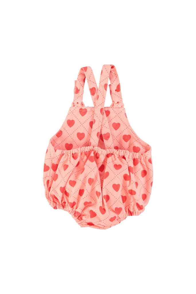 Romper - Roze met rode hartjes