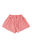 Short - rood & ecru geruit